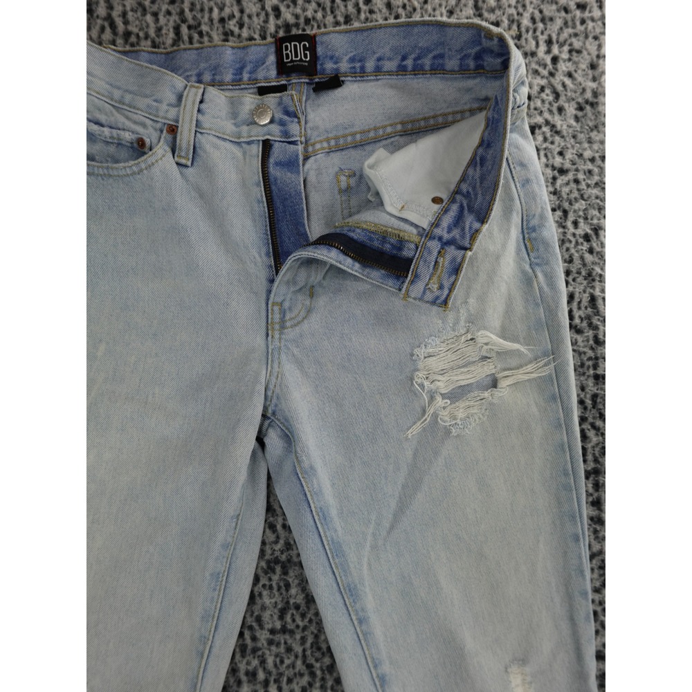 BDG Bootcut Distressed High Rise Straight Leg Jeans Light Wash 27x30‎ - Picture 3 of 12